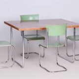 Bauhaus Set of Original Chairs, Robert Slezak, Chrome, Steel, Czechia, 1930s