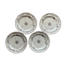 Lot de 4 assiettes à dessert porcelaine de Limoges signée d'Artois