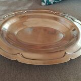 Plat creux ovale en métal argenté