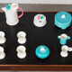 Marco Zanini Ceramic Coffee Set Hollywood Collection for Flavia Montelupe Italy 1980s