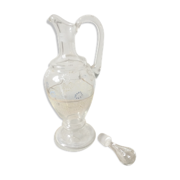 Carafe ancienne décorée main