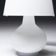 Lampe en verre opalin blanc, années 1970, Italie