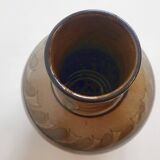Vintage enameled stoneware vase 1960