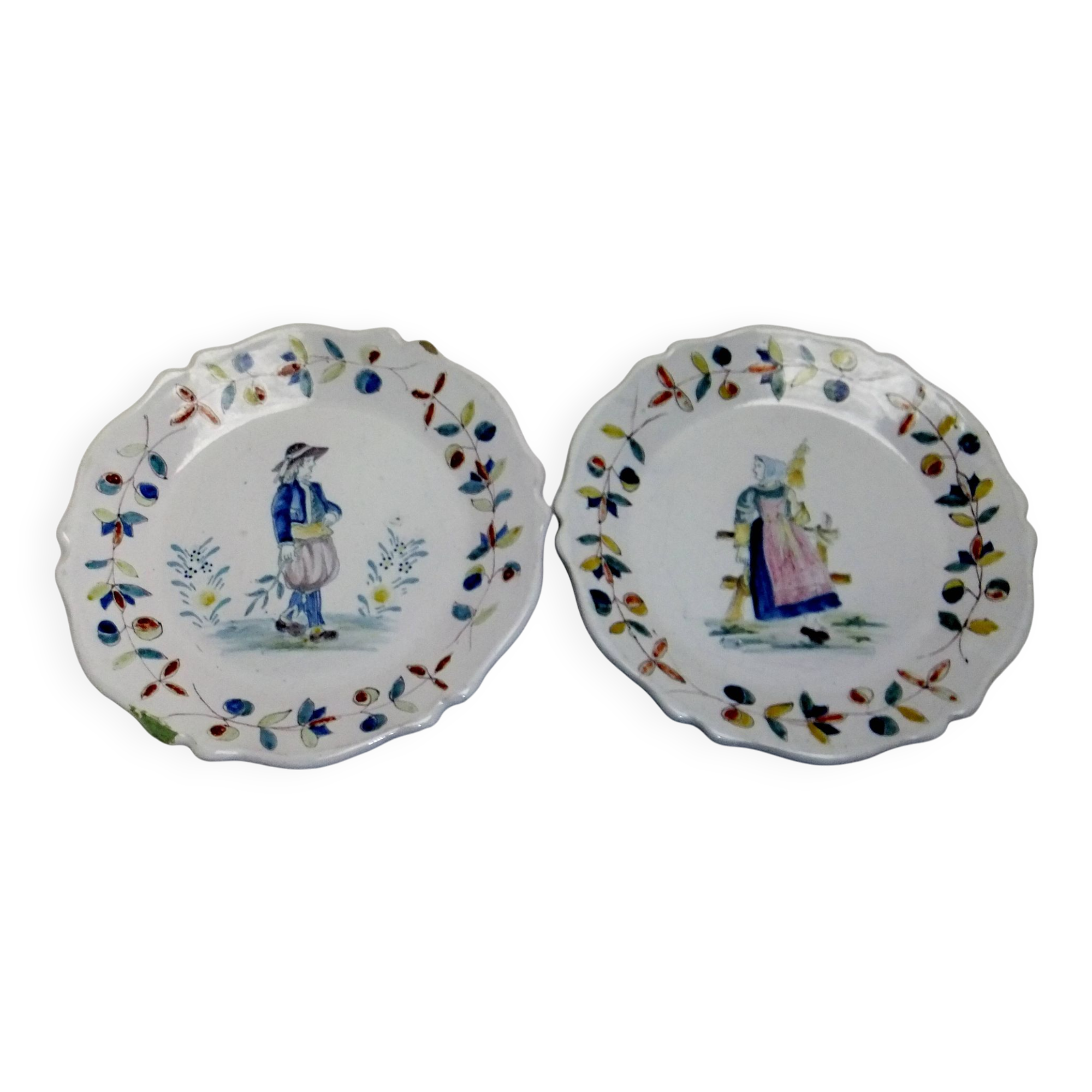 Malicorne plate old tableware character collection
