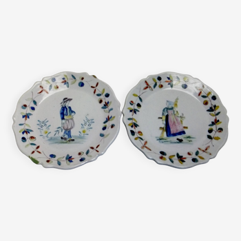 Malicorne plate old tableware character collection