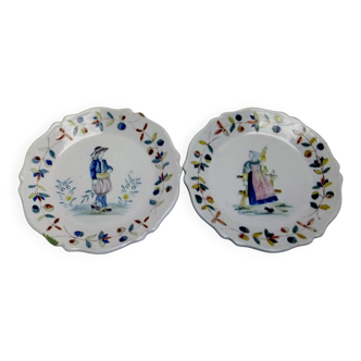 Malicorne plate old tableware character collection