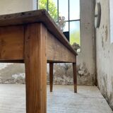 Farmhouse table pine multi-drawers