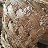 Two matching wicker pot covers