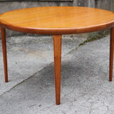Danish teak extendable round table of the years 60