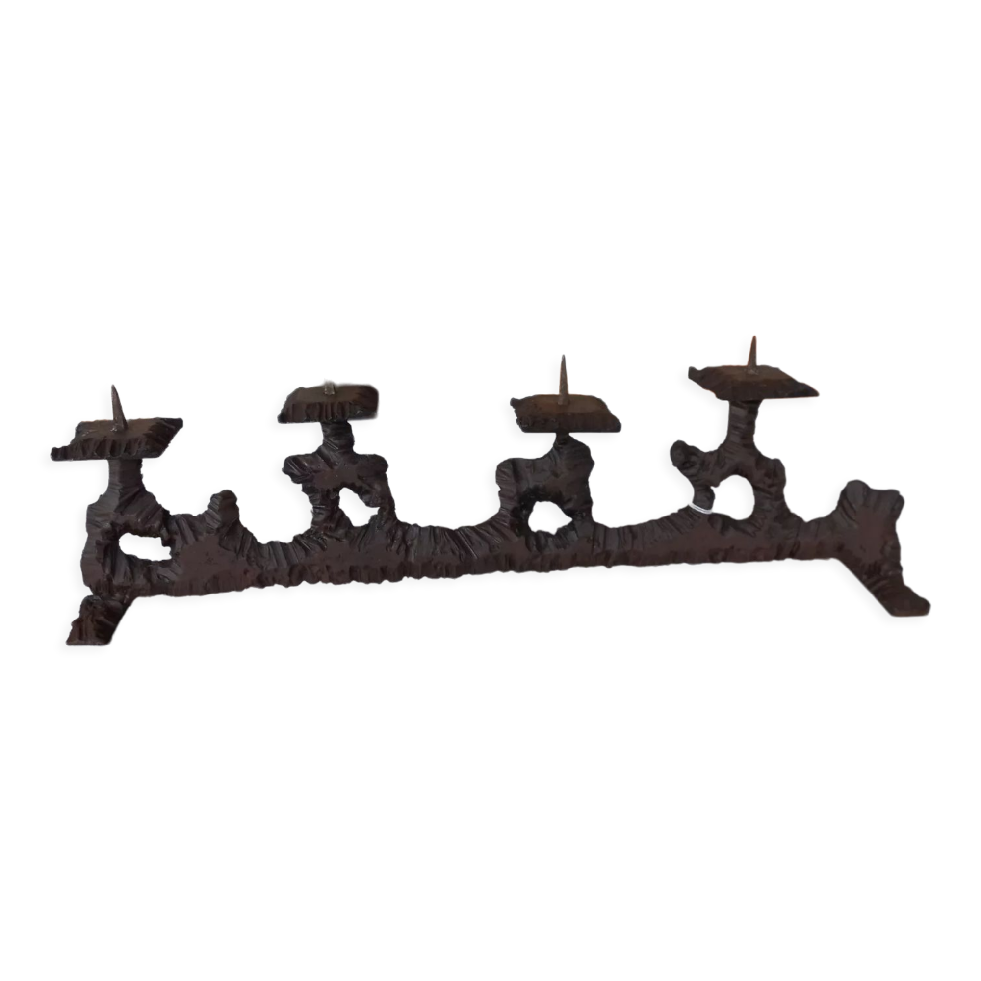 Wrought iron metal candle holder 4 candles