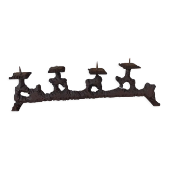 Wrought iron metal candle holder 4 candles