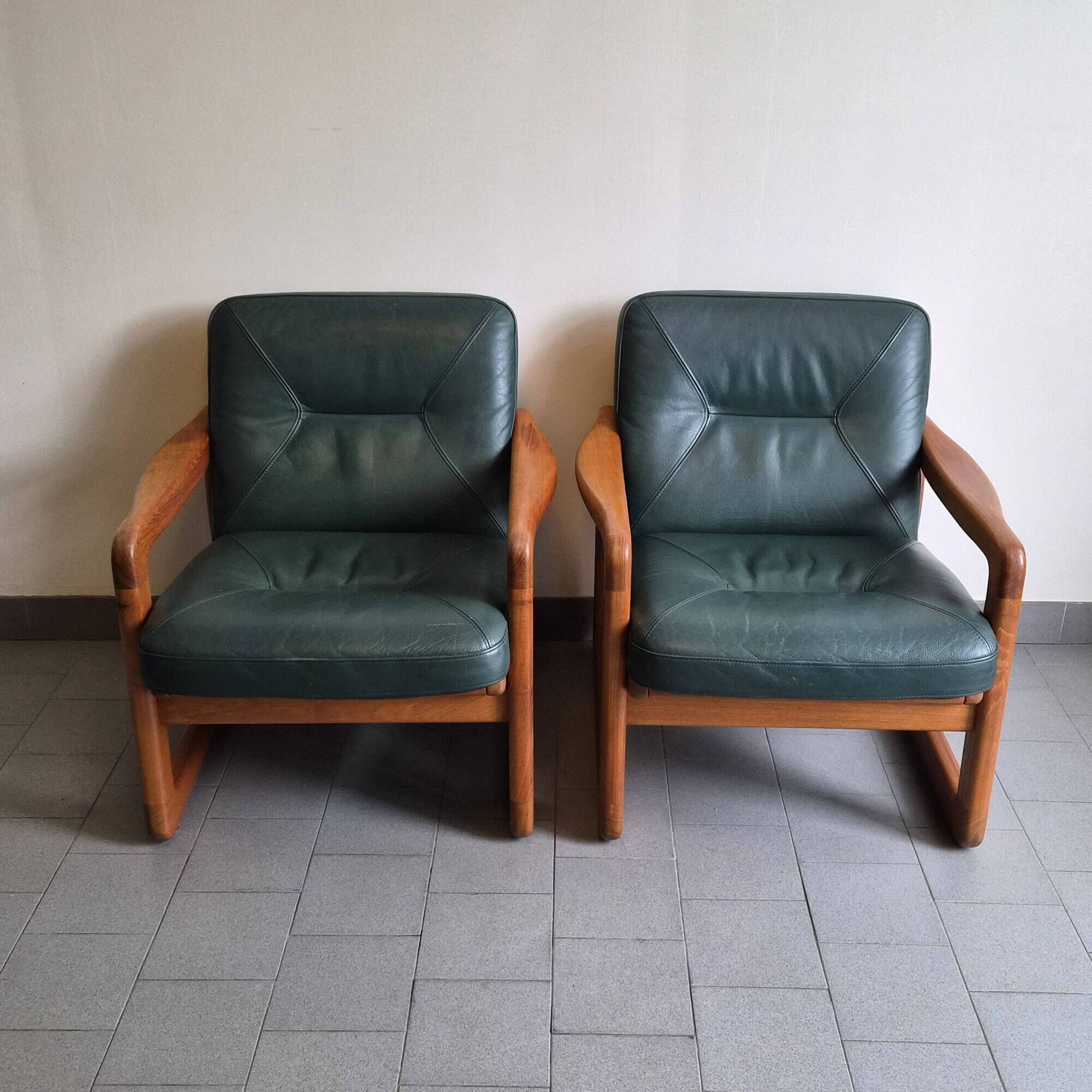 Pair of Scandinavian armchairs by Poul Jeppesen for Holstebro Mobelfabrik