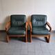 Pair of Scandinavian armchairs by Poul Jeppesen for Holstebro Mobelfabrik