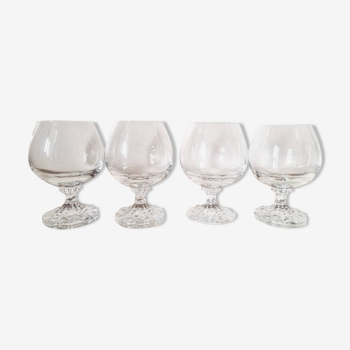 4 verres à cognac, cristal, Villeroy et Boch