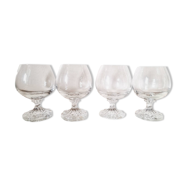 4 verres à cognac, cristal, Villeroy et Boch