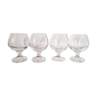 4 verres à cognac, cristal, Villeroy et Boch