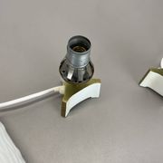 Set of 2 "cone" glass and brass table light, italy 1950s