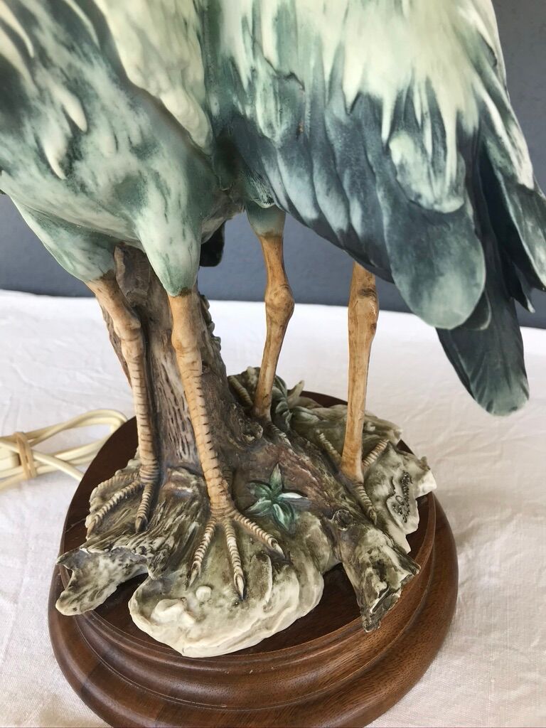 Herons lamp, capodimonte G.Armani 1960/70