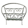 Vintage wrought iron magazine rack in green - 50s style