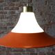 Mid-Century Chandelier in Brass and Lacquered Steel, Czech, 1960s