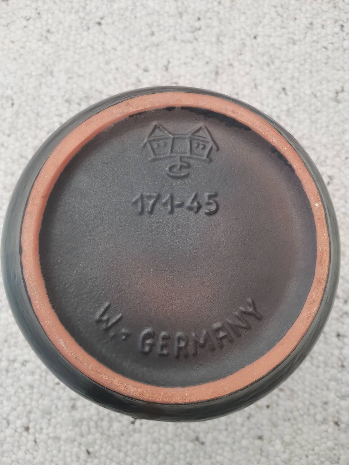 Large Fat Lava Floor Vase 45 cm by Carstens Tönnieshof – Mid Century