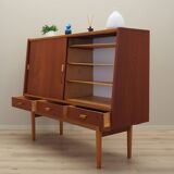 Buffet haut en teck, design danois, années 1960, production : Danemark