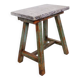 Industrial Console/table bluestone top and green weathered wood