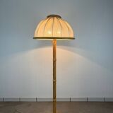 1970s rattan floor lamp