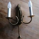 Vintage Empire style gold-plated brass wall sconce