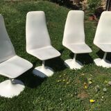 4 vintage tulip foot chairs