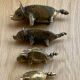 Set de 4 cochons cendriers en bronze Pfizer