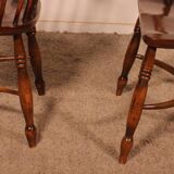 Pair of English Windsor Armchairs