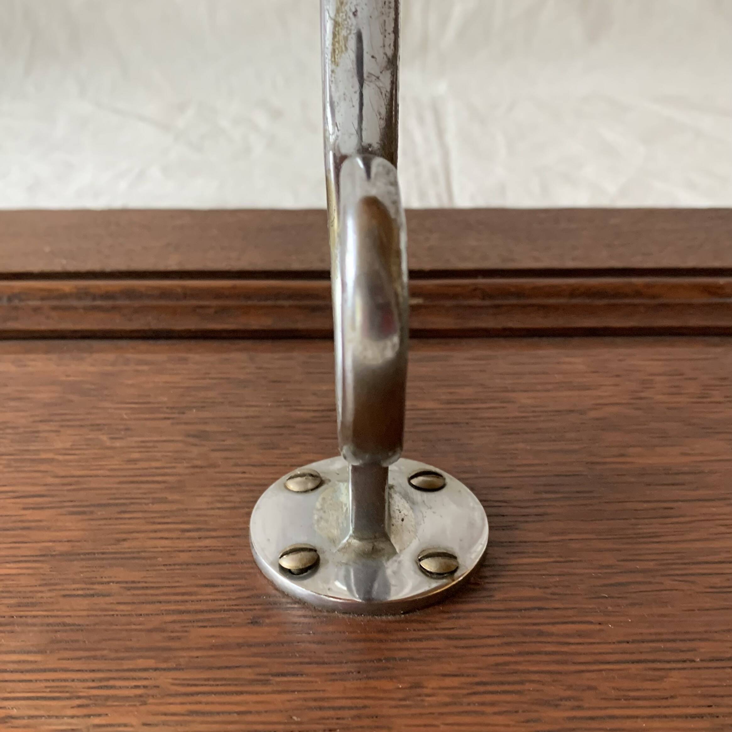 Art Deco wall-mounted coat rack in solid wood - 5 hooks