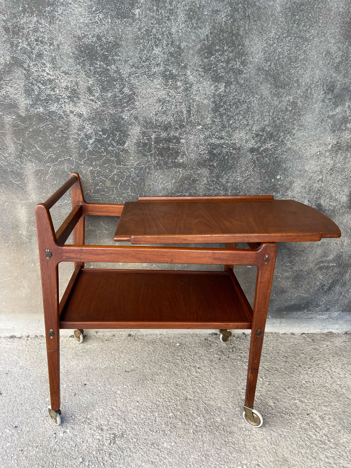 Teak kitchen trolley