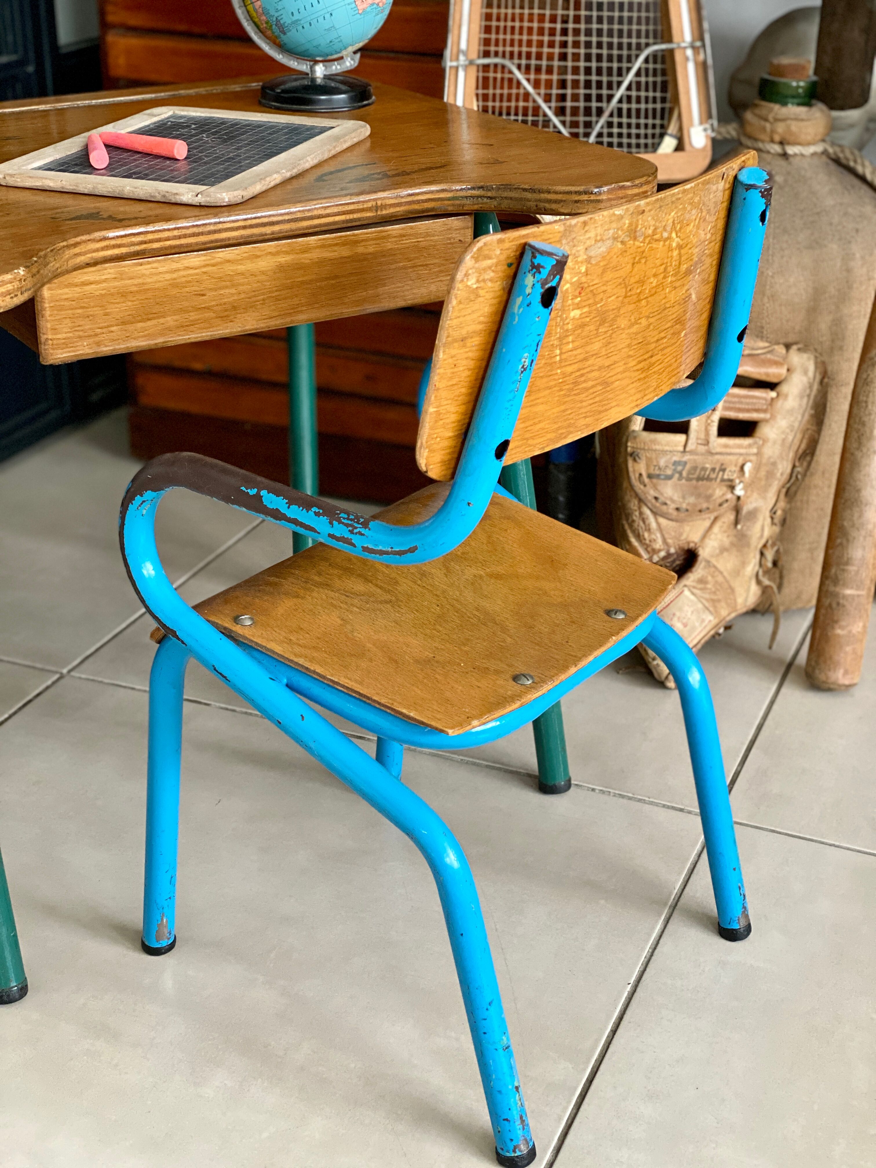 Desk and school chair set