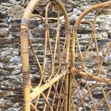 Vintage 4-sided rattan screen