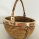 Bamboo and brass handle basket