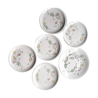 Gien plates, set of 5