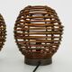 Paire de lampes en rotin Mathias des années 90