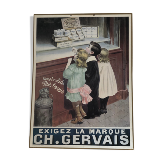 Ancienne pub petits Gervais vintage