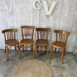 Set of 4 mismatched bistro chairs