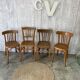 Set of 4 mismatched bistro chairs