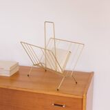 Vintage golden magazine rack