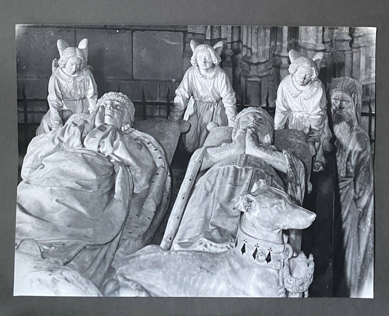 Photo Argentique Tombeau Anges II Bernard Darot XXe