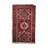 Ancient persian carpet karajeh handmade 66cm x 110cm 1920s, 1c745