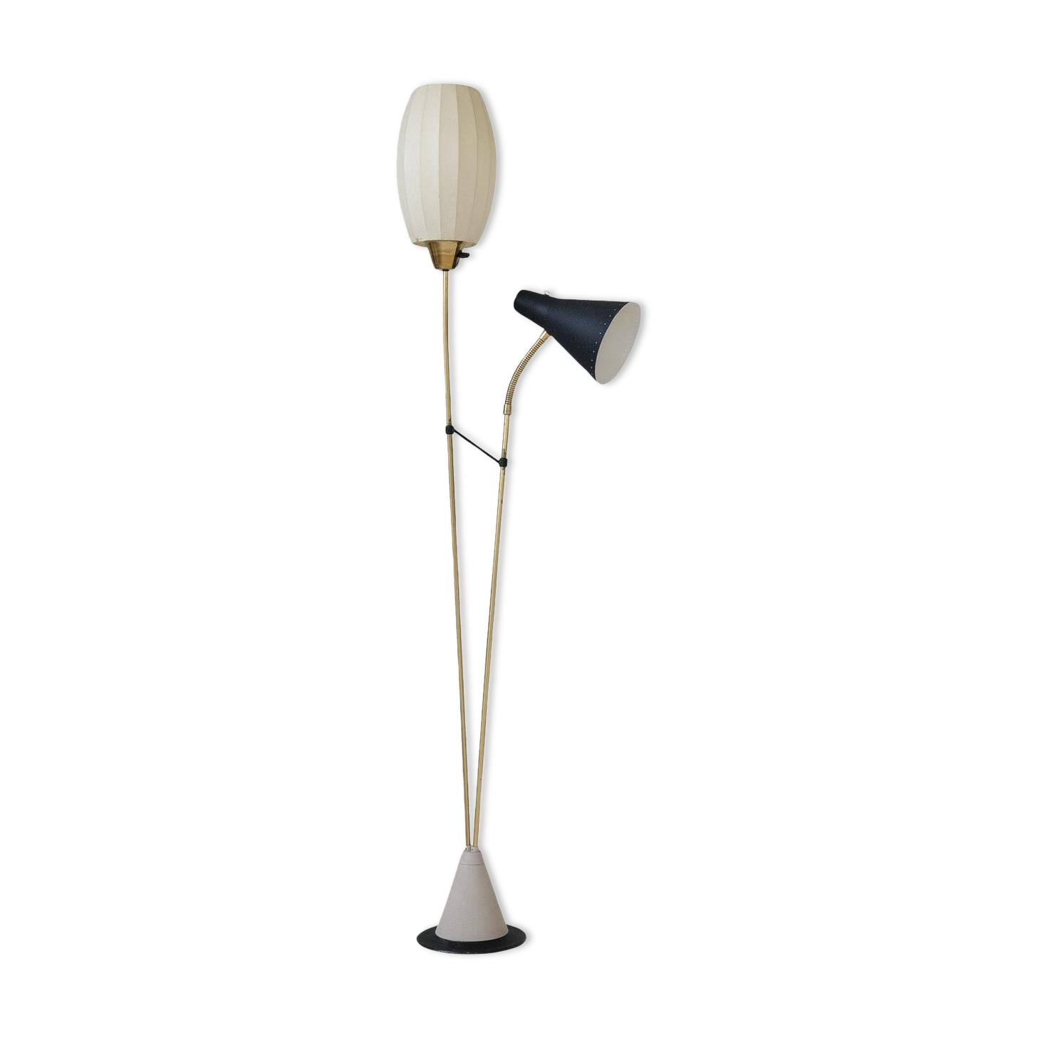 Mid-century floor lamp attributed to Hans Bergström for Ateljé Lyktan, Sweden 1950.