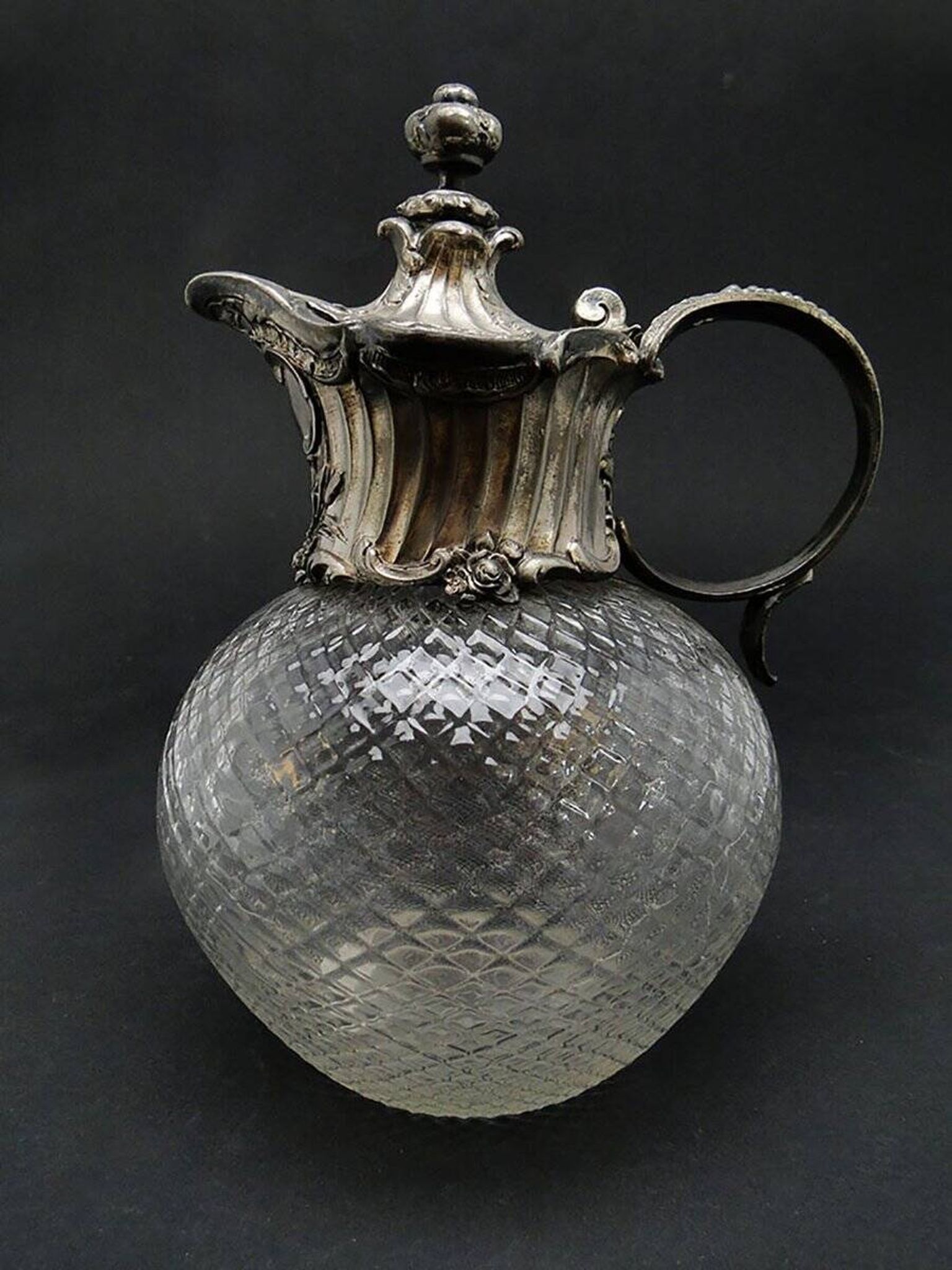 20th century Art Nouveau wine jug from WMF, Germany, 1890s