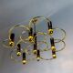 Gaetano Sciolari geometric chandelier, 9 lights, Italy, 1970s