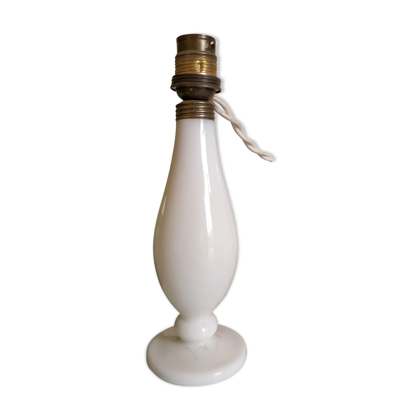 Vintage lamp foot in white opaline