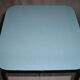 Stool blue sky and chromed metal, vintage 70s formica